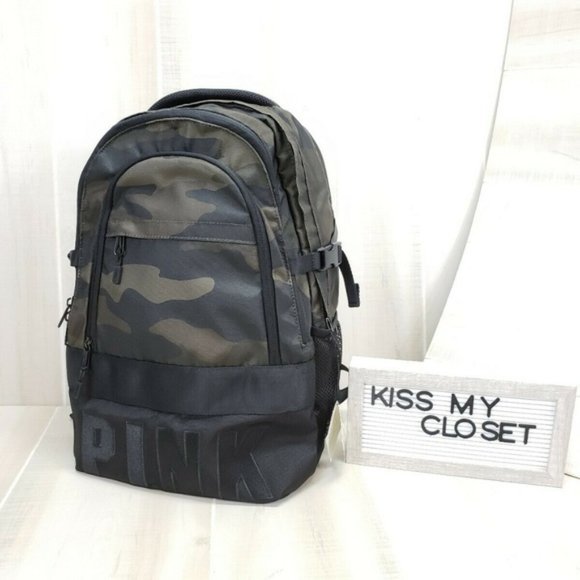 PINK Victoria's Secret Handbags - Victoria's Secret Pink Camo Collegiate Backpack